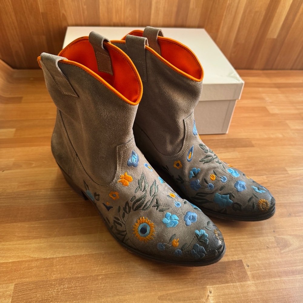 Strategia Roxana embroidered leather, cowboy boot, the shoebox, vero cuioio, 39 - Picture 4 of 16